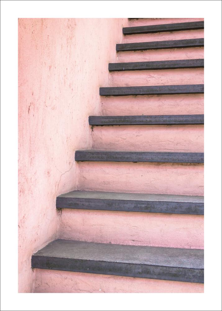 Pink stairs Plakāts