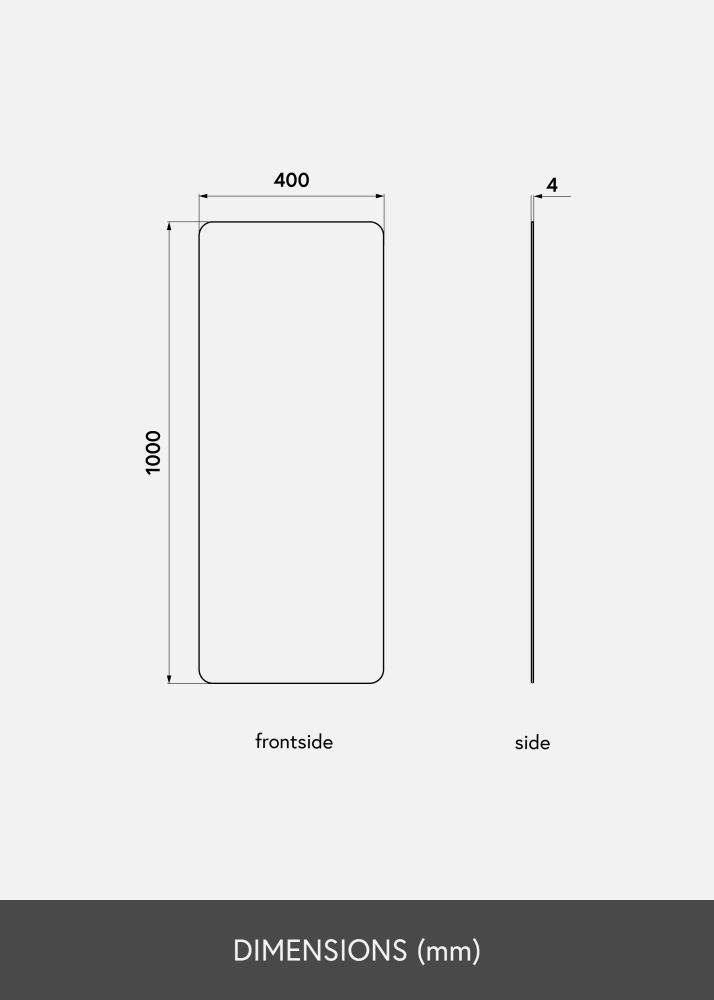 KAILA Spogulis Rectangle Rose Gold 40x100 cm