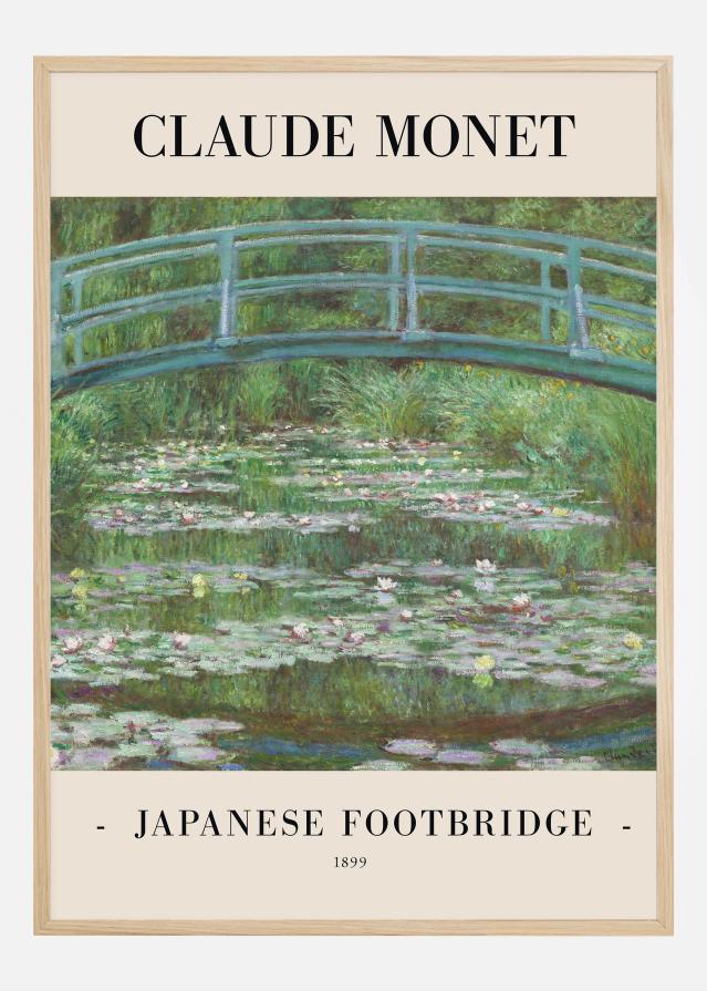 Claude Monet -Japanese Footbridge 1899 Plakāts