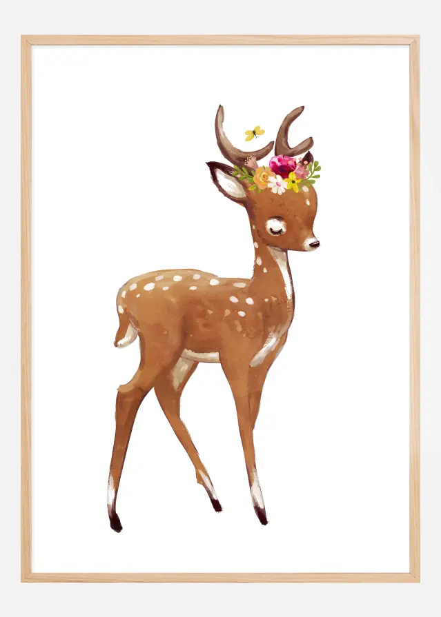 Flower Deer Plakāts