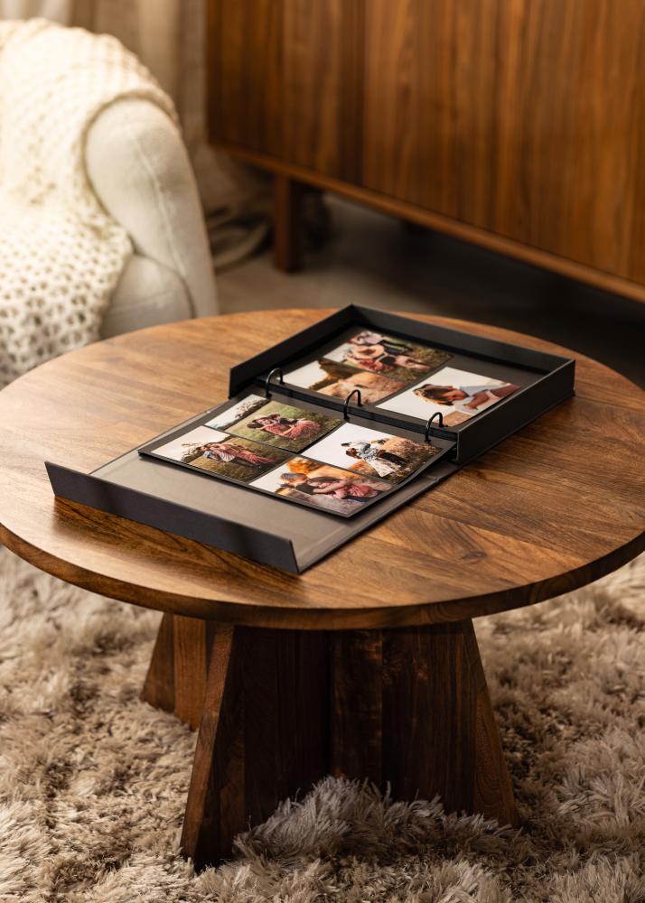 KAILA OH HAPPY DAY Black - Coffee Table Photo Album (60 Melni Lappuses)