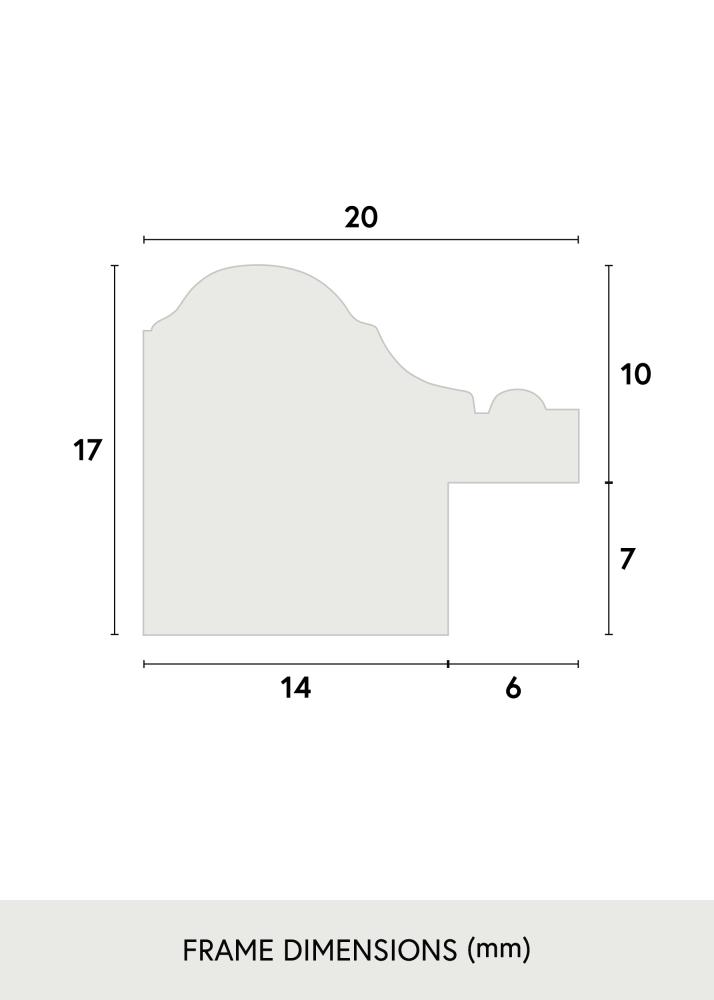 Rāmis Gala Sudrabs 70x100 cm - Paspartū Balts 60x90 cm