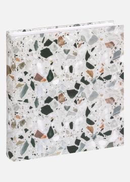 Terrazzo stone Albums Melns - 28x29 cm (60 Balti Lappuses / 30 loksnes)