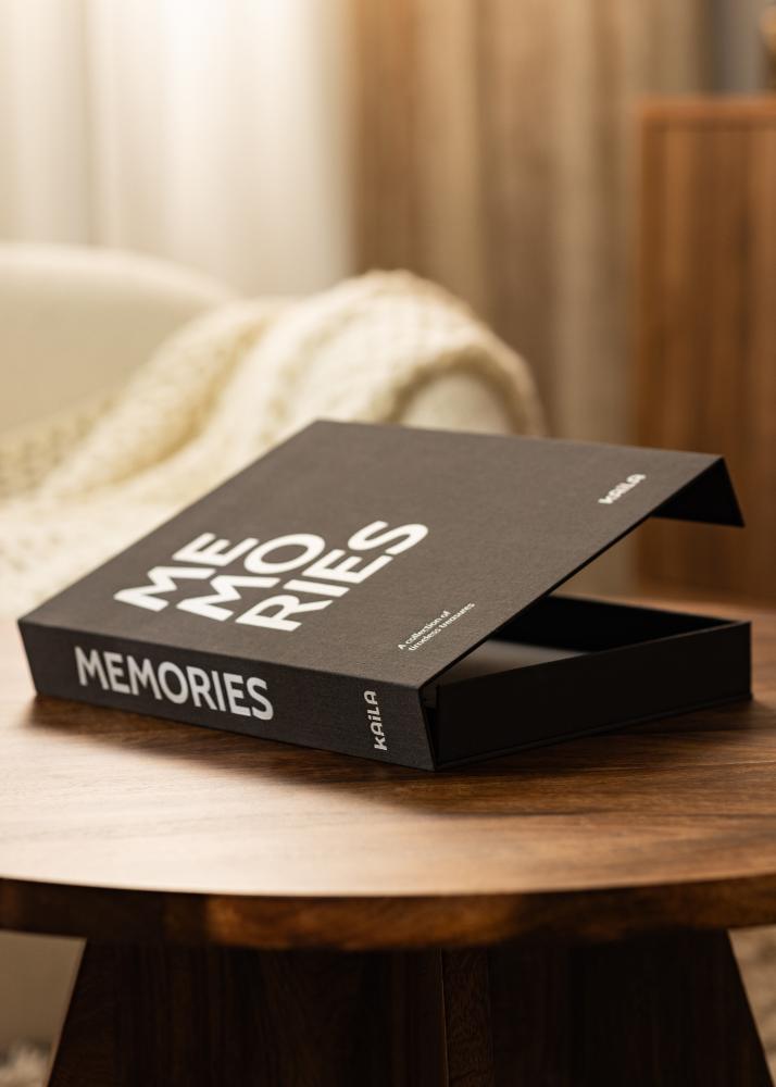 KAILA MEMORIES Black/White - Coffee Table Photo Album (60 Melni lapas)