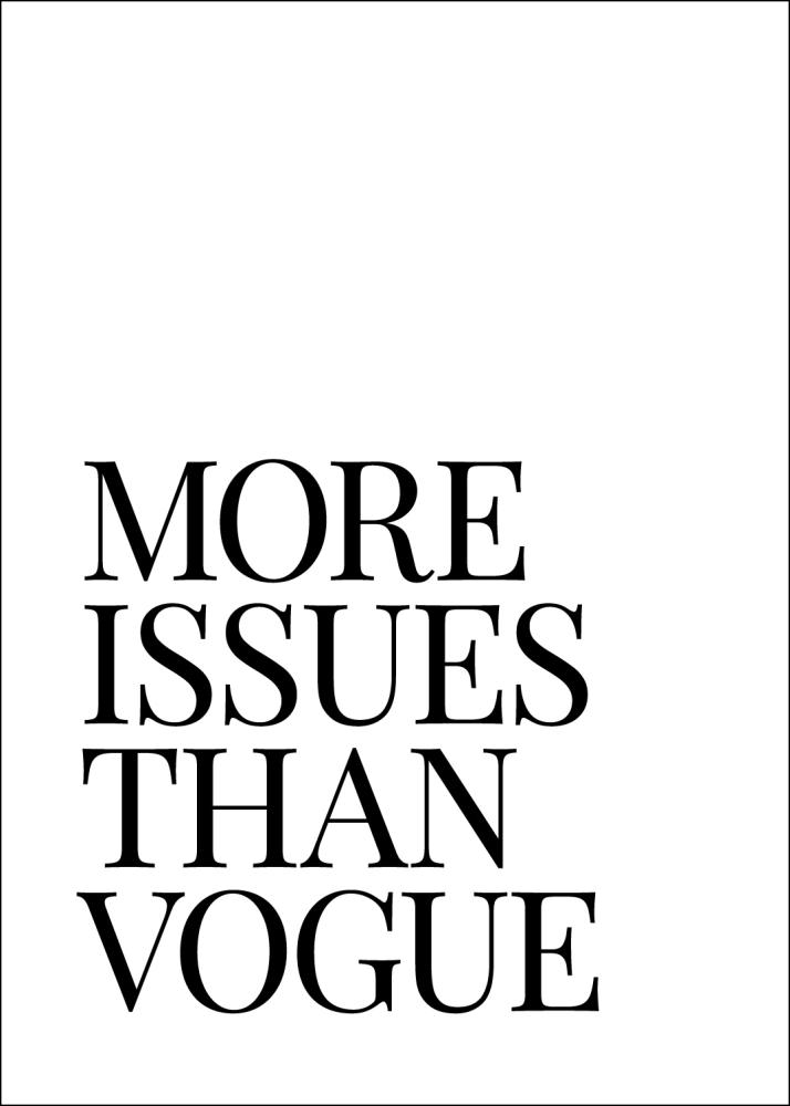 More Issues Than Vogue Plakāts