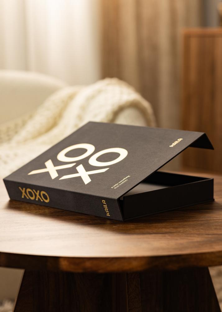 KAILA XOXO Black - Coffee Table Photo Album (60 Melni Lappuses / 30 loksnes)