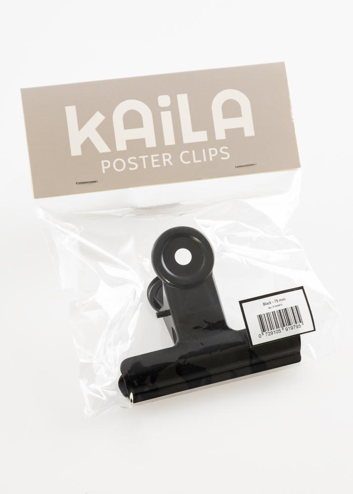 KAILA Plakāts Clip Black - 75 mm