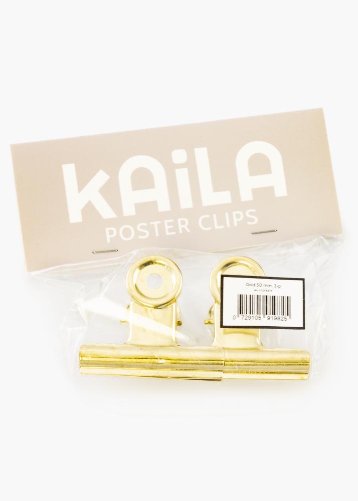 KAILA Plakāts Clip Gold 50 mm - 2-gab