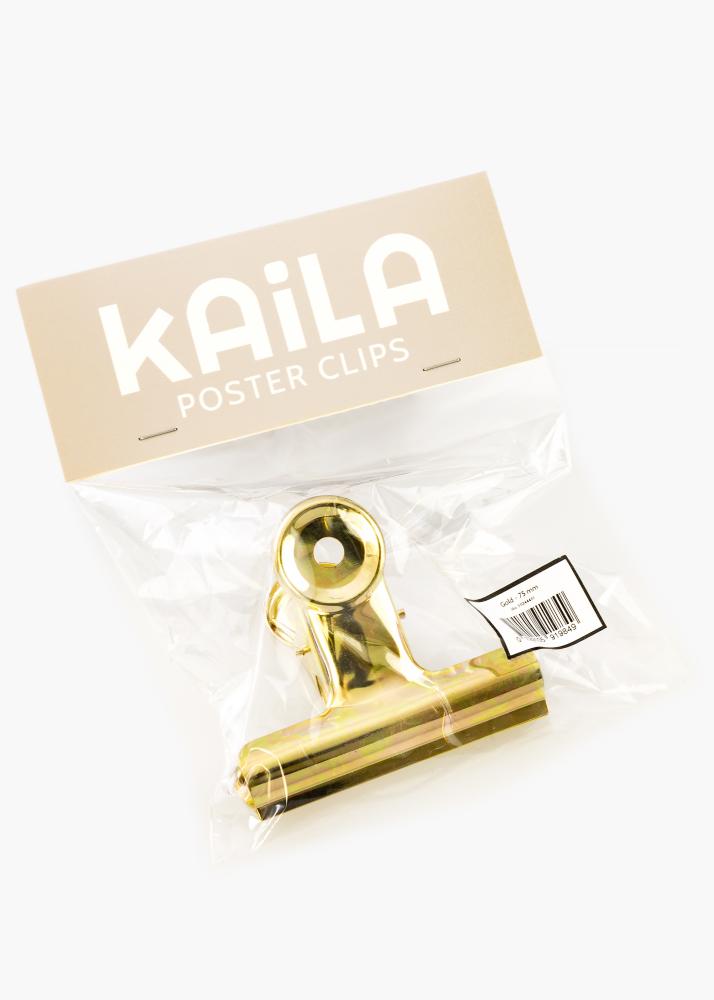 KAILA Plakāts Clip Gold - 75 mm