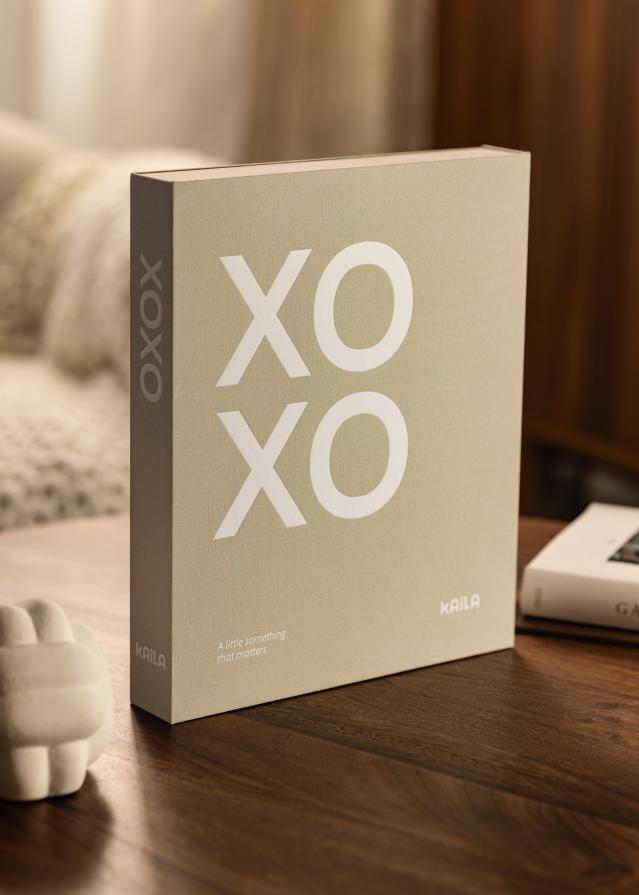 KAILA XOXO Greige - Coffee Table Photo Album (60 Melni Lappuses / 30 loksnes)