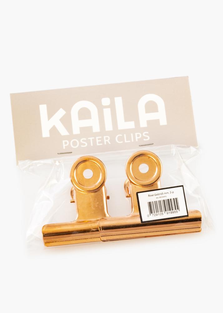 KAILA Plakāts Clip Rose Gold 65 mm - 2-gab