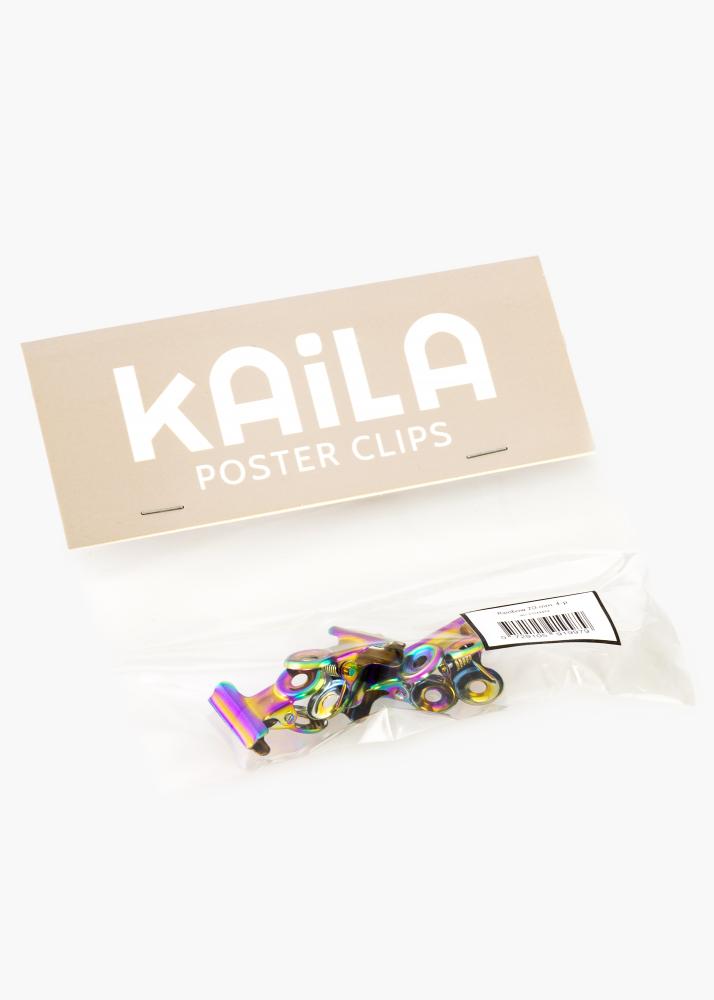 KAILA Plakāts Clip Rainbow 20 mm - 4-gab