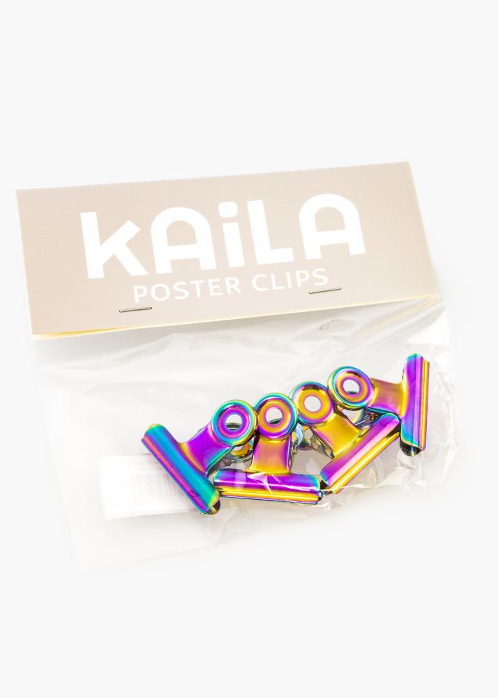 KAILA Plakāts Clip Rainbow 30 mm - 4-gab