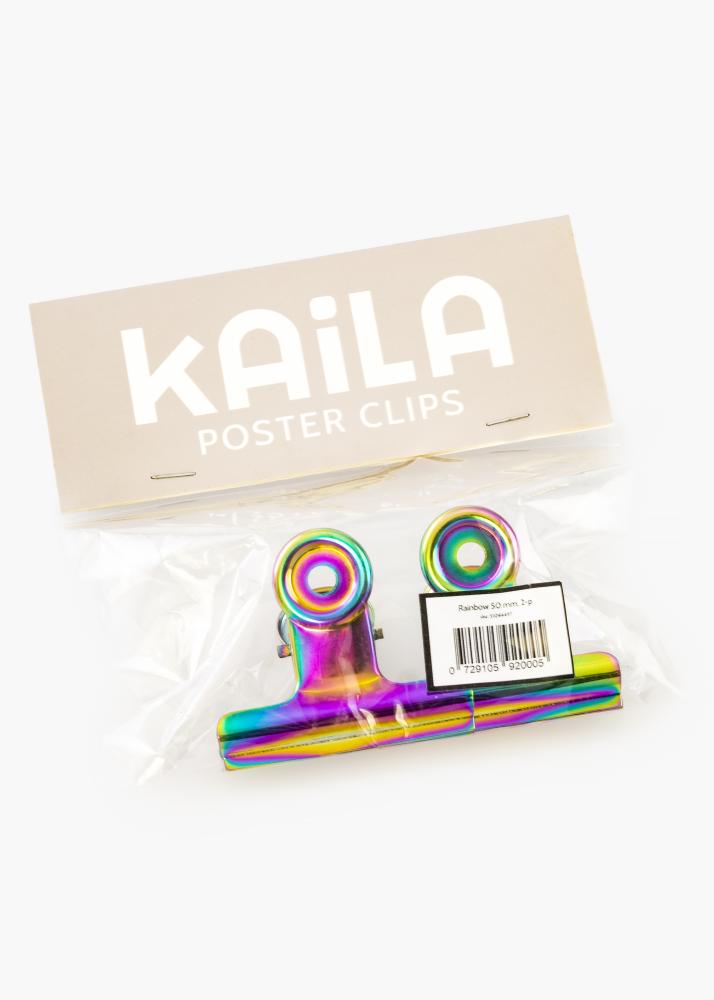 KAILA Plakāts Clip Rainbow 50 mm - 2-gab