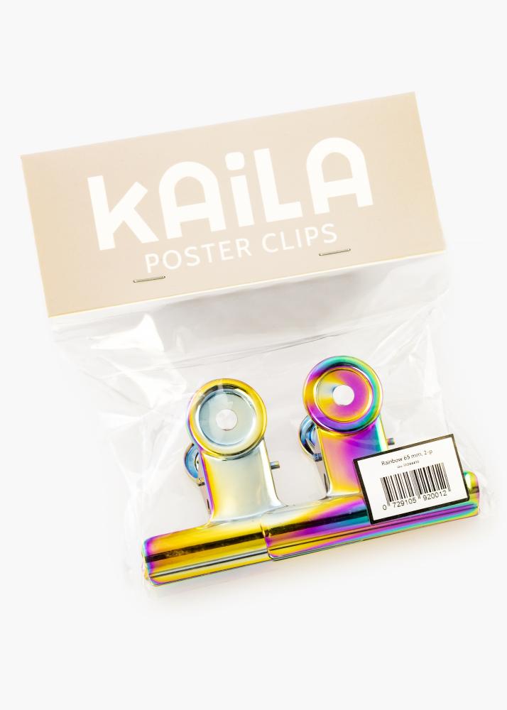 KAILA Plakāts Clip Rainbow 65 mm - 2-gab