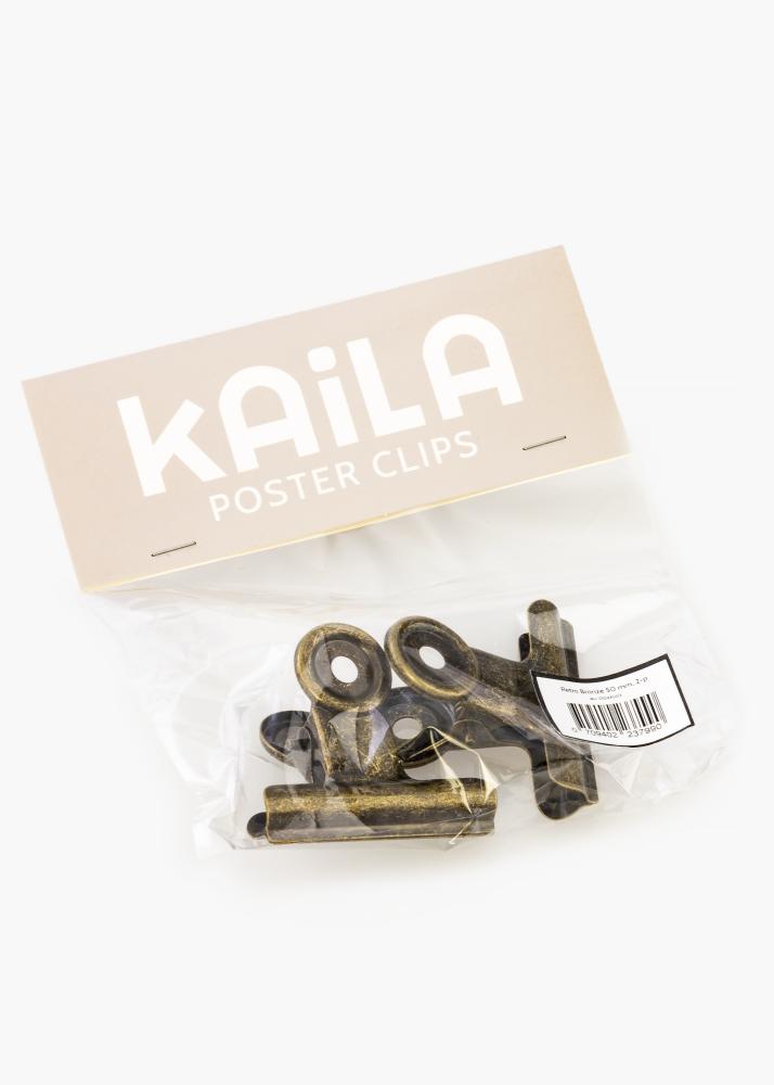 KAILA Plakāts Clip Retro Bronze 50 mm - 2-gab