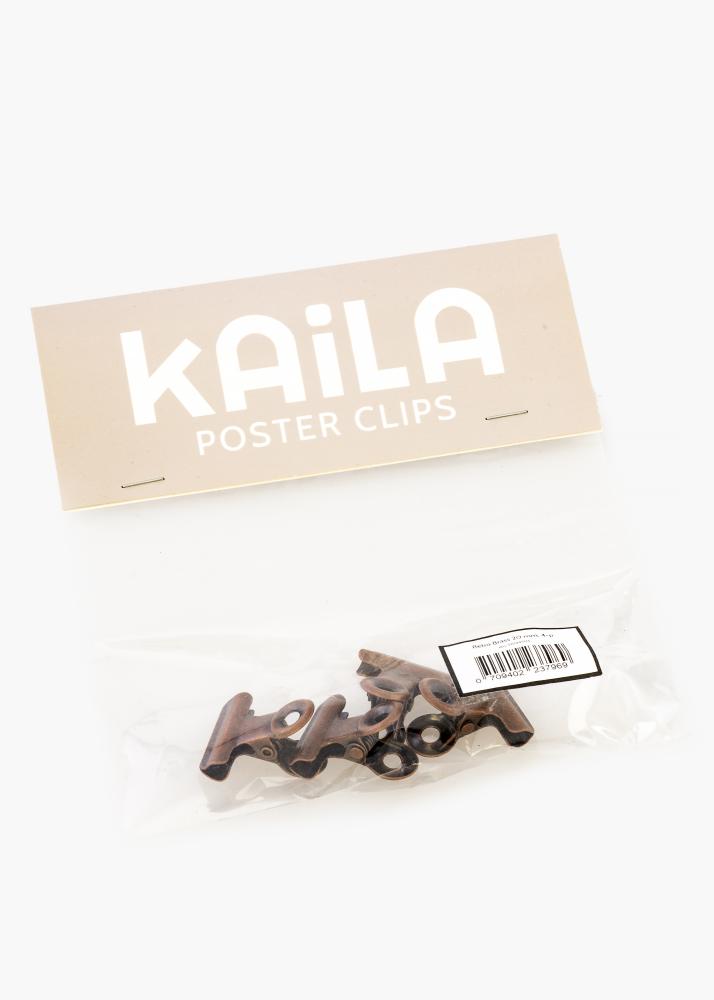 KAILA Plakāts Clip Retro Brass 20 mm - 4-gab