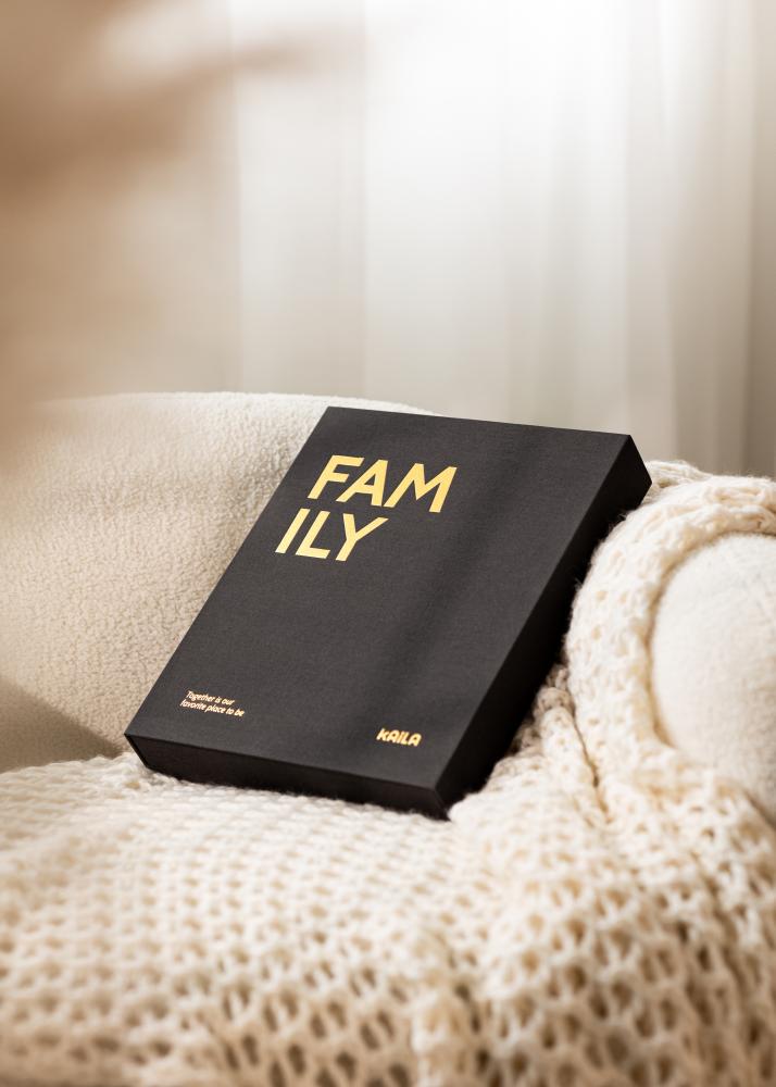 KAILA FAMILY Creme - Coffee Table Photo Album (60 Melni Lappuses / 30 loksnes)