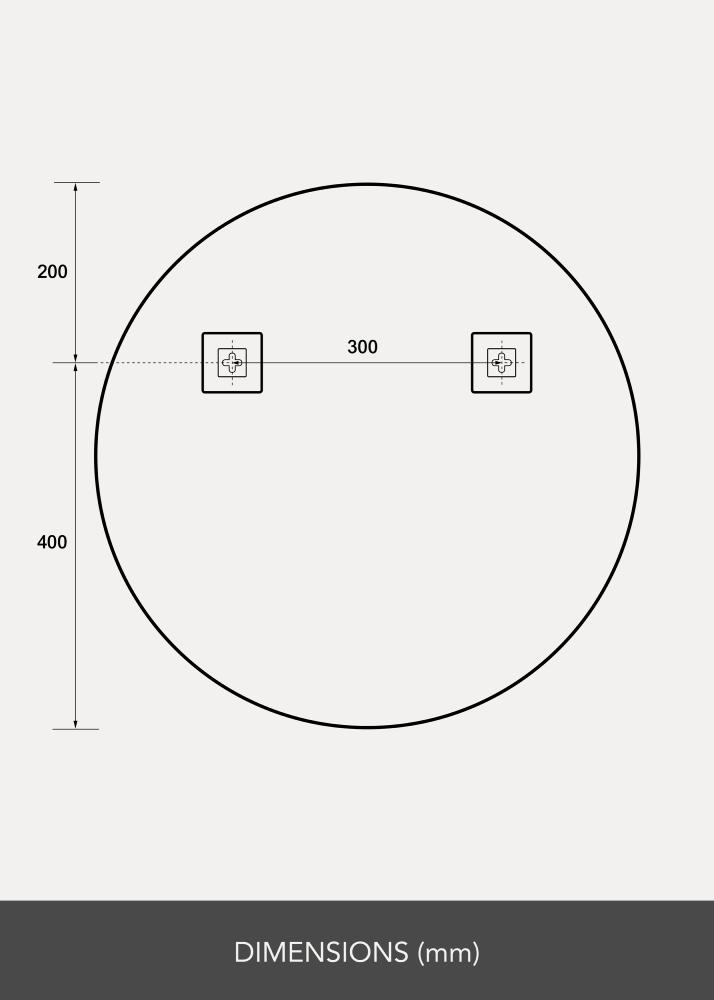 KAILA Apaļš Spogulis 60 cm Ø