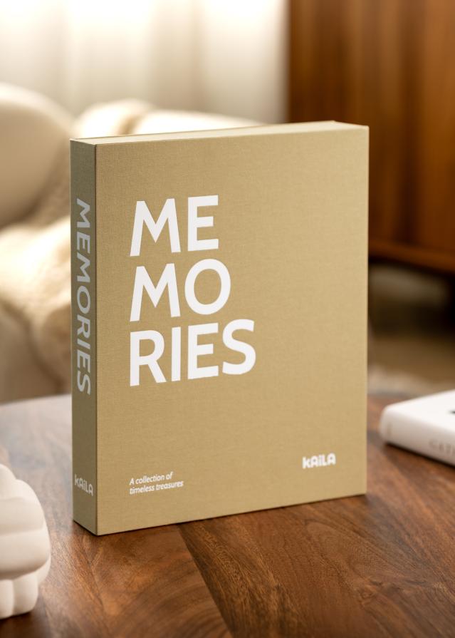 KAILA MEMORIES Vanilla - Coffee Table Photo Album (60 Melni Lappuses)