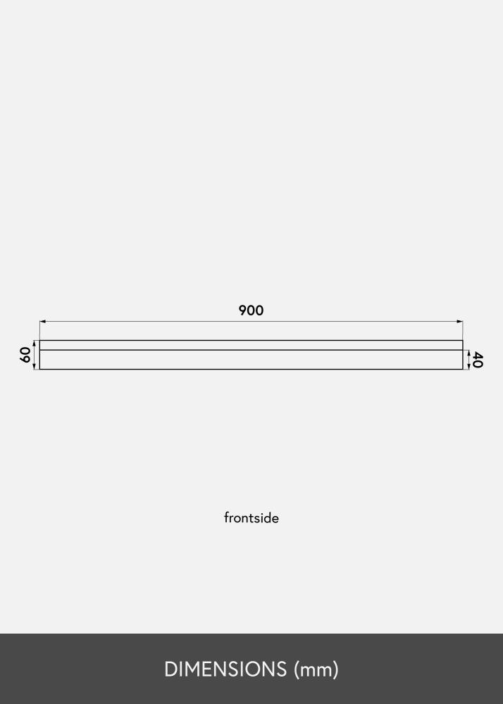 KAILA Plaukts gleznai Melns 90 cm