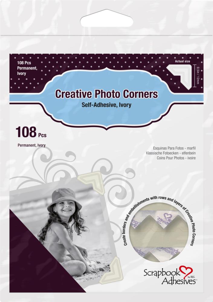 3L Creative Photo Corners Balts - 108 gab