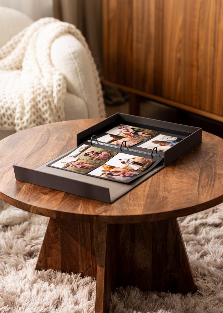 KAILA FAMILY Creme - Coffee Table Photo Album (60 Melni Lappuses / 30 loksnes)