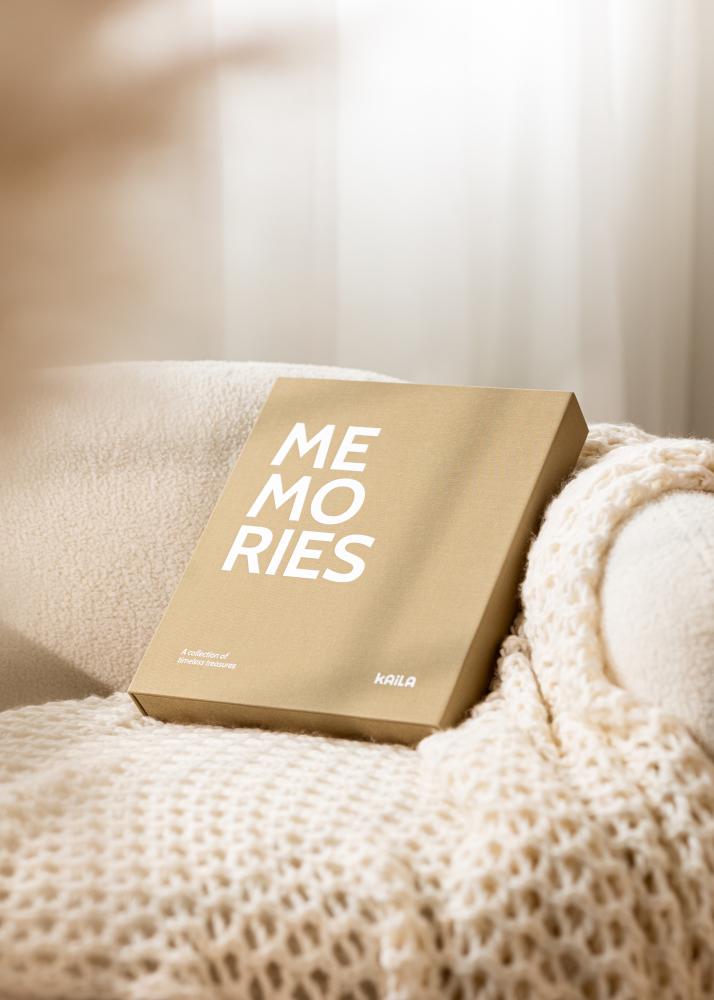 KAILA MEMORIES Vanilla - Coffee Table Photo Album (60 Melni Lappuses)