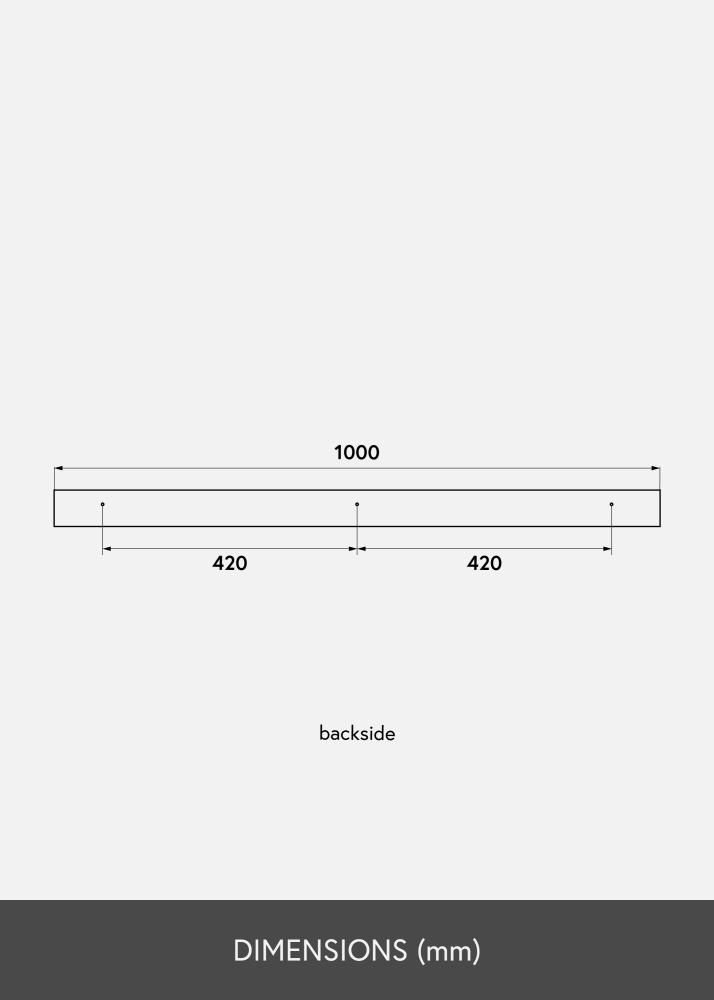 KAILA Plaukts gleznai Melns 100 cm