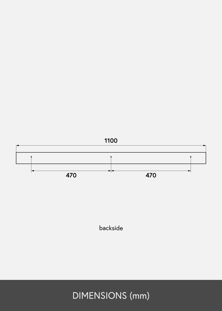 KAILA Plaukts gleznai Melns 110 cm