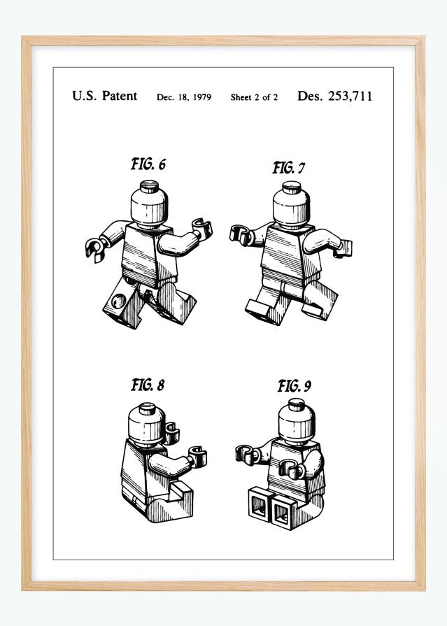 Patenta rasējums - Lego II Plakāts