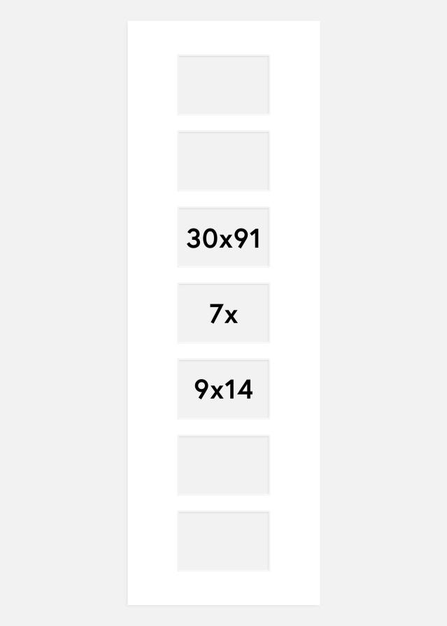 Paspartū Balts 30x91 cm - Kolāža 7 Bildes (9x14 cm)