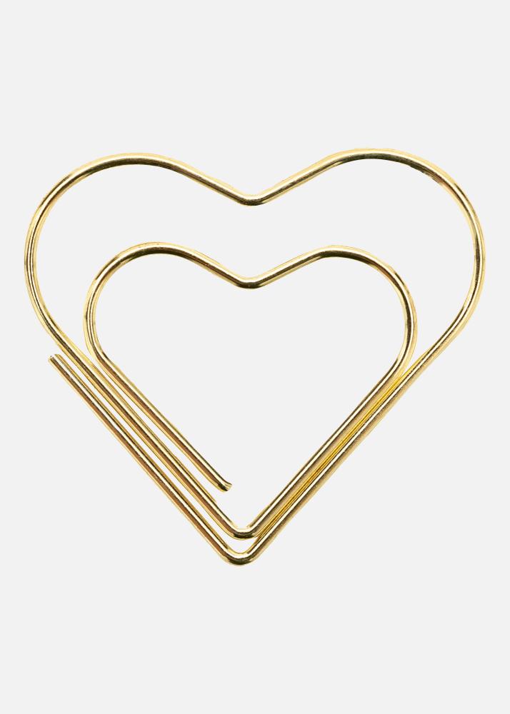 PAC Metāls Paperclip Heart Zelta