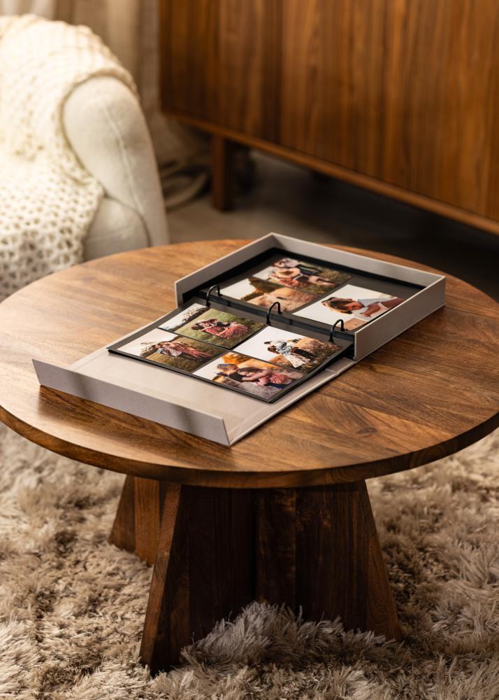 KAILA XOXO Greige - Coffee Table Photo Album (60 Melni Lappuses / 30 loksnes)