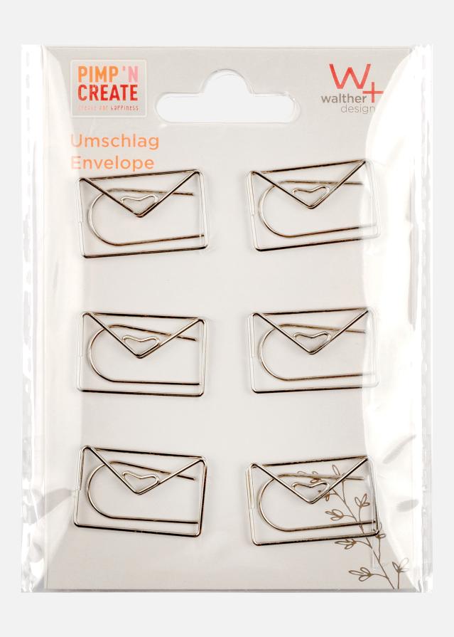 PAC Metāls Paperclip Envelope Sudrabs