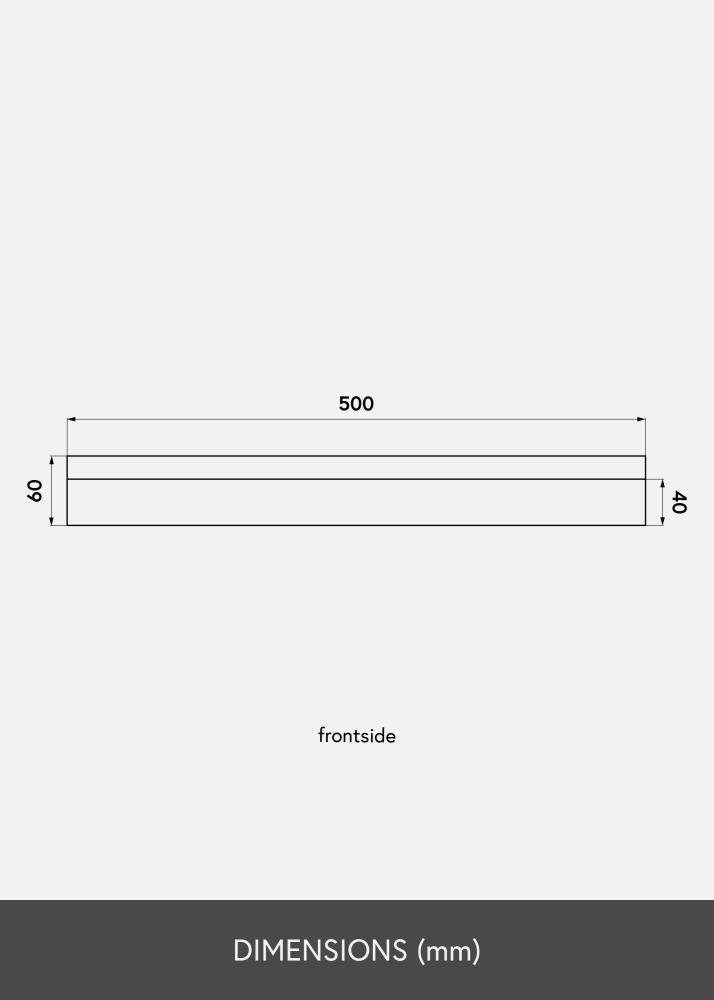 KAILA Plaukts gleznai Melns 50 cm