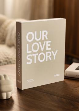 KAILA OUR LOVE STORY Grey - Coffee Table Photo Album (60 Melni lapas)