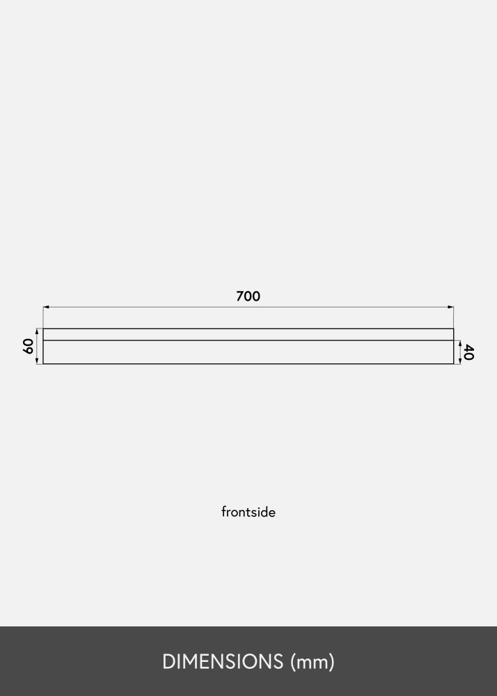 KAILA Plaukts gleznai Melns 70 cm