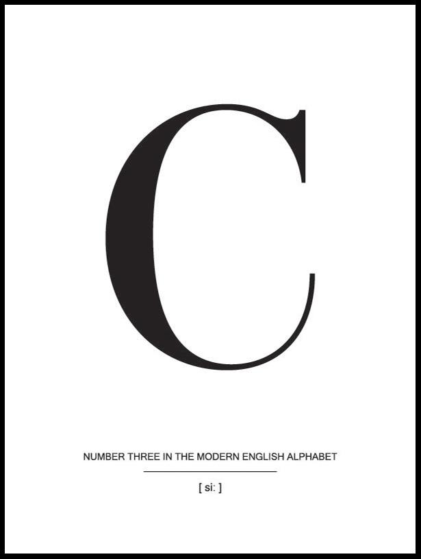 Letter C Plakāts