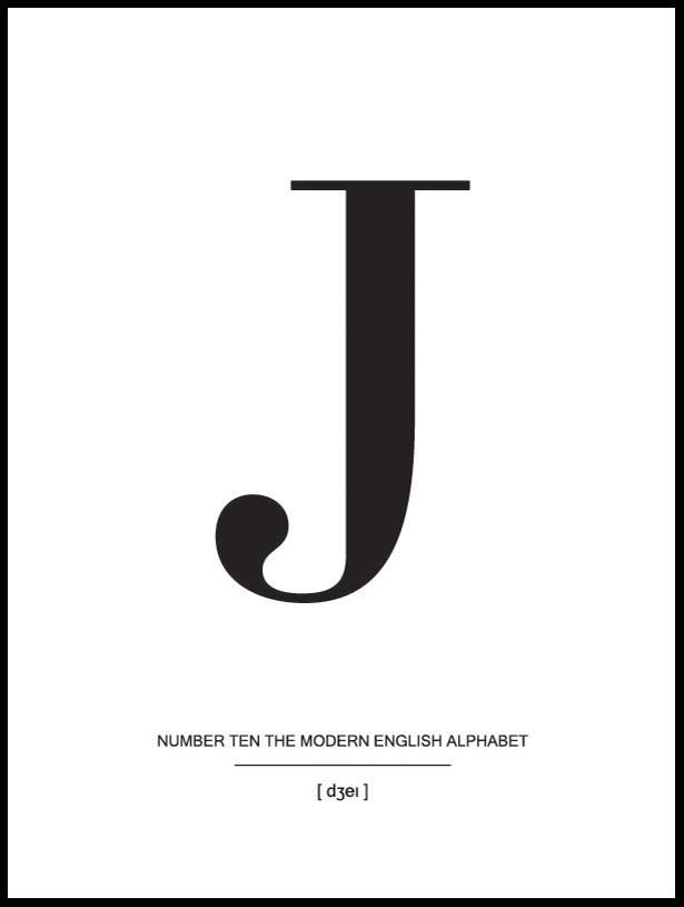 Letter J Plakāts