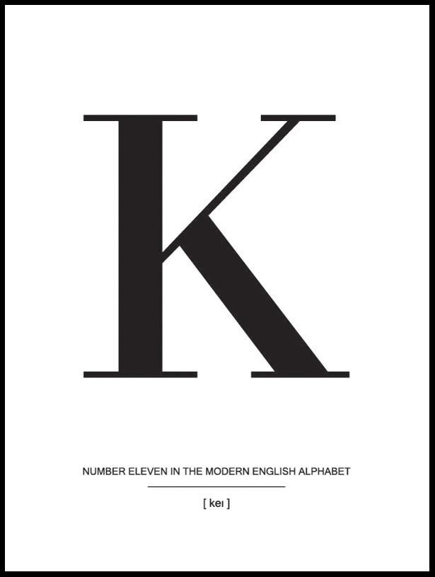 Letter K Plakāts