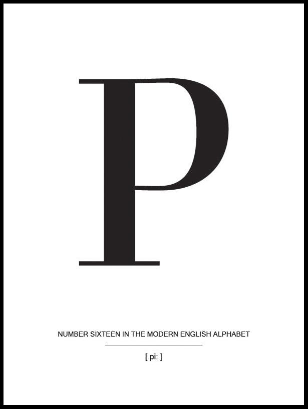 Letter P Plakāts