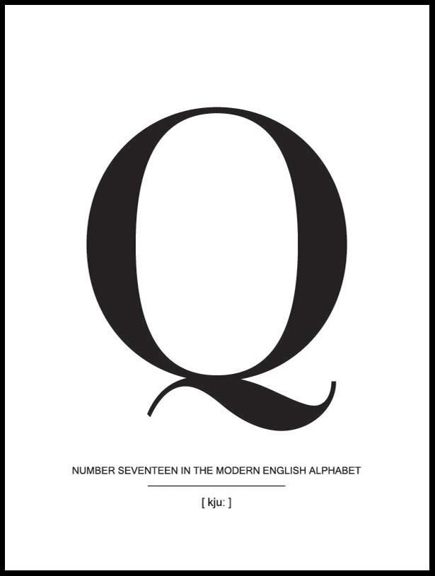 Letter Q Plakāts