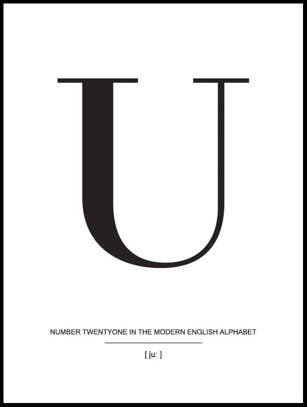 Letter U Plakāts