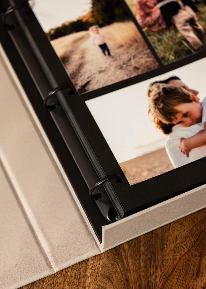 KAILA OUR LOVE STORY Grey - Coffee Table Photo Album (60 Melni lapas)