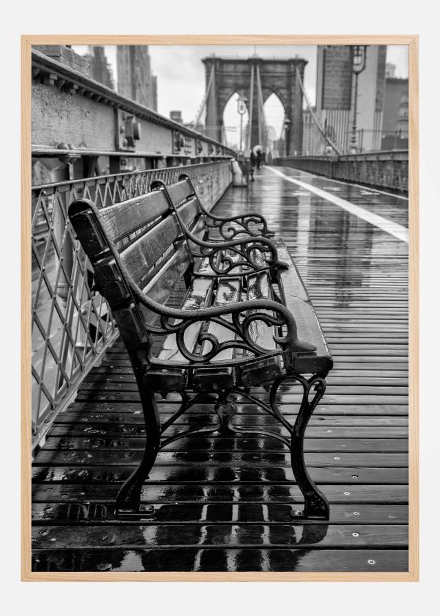 Rainy day on the bridge Plakāts