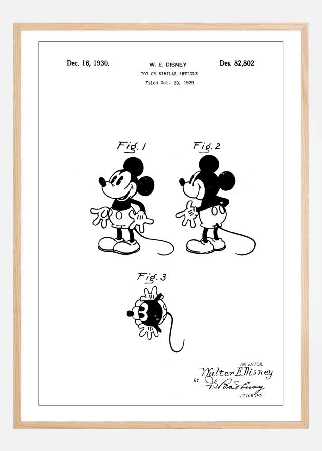 Patent Print - Toy Walt Disney - White Plakāts