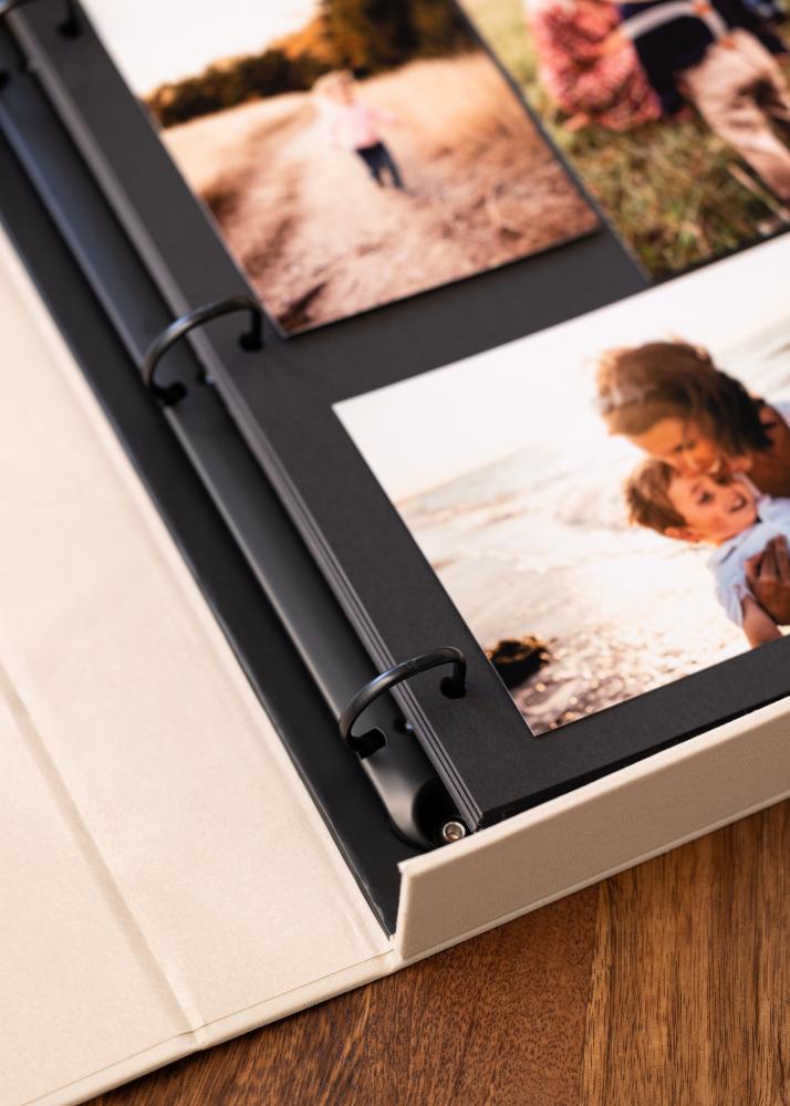 KAILA HAPPILY EVER AFTER Creme - Coffee Table Photo Album (60 Melni lapas)