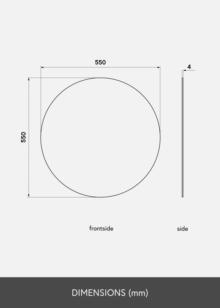 KAILA Apaļš Spogulis 55 cm Ø