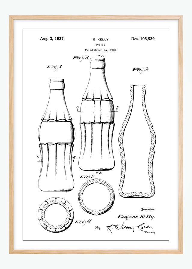 Patenta rasējums - Coca Cola Plakāts